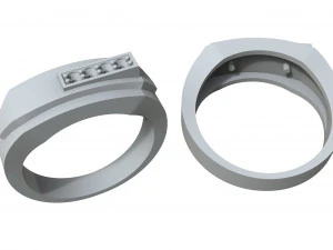 men diamond ring 3D Print Model