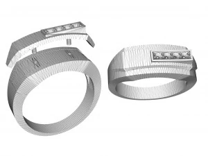 men diamond ring 3D Print Model