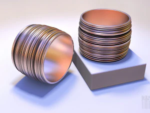 gold ring striped 3D Print Model