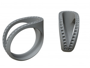 women ring with stones 3D प्रिंट मॉडल