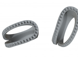 women ring with stones 3D प्रिंट मॉडल