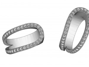 women ring with stones 3D प्रिंट मॉडल