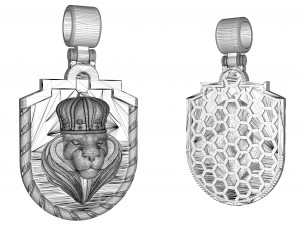 lion king pendant 3D प्रिंट मॉडल