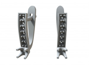 earrings with stones 3D प्रिंट मॉडल