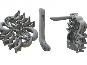 gold earrings with marquise stones 3D Print Model