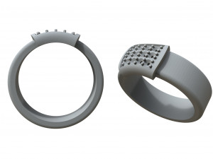 gold ring with diamonds 3D 프린트 모델