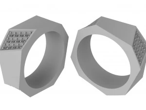 gold spiral ring with stones 3D Print Model