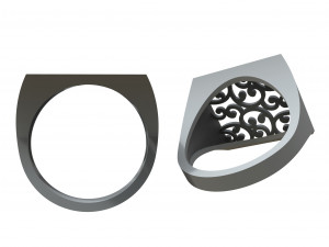 gold ring with a pattern 3D प्रिंट मॉडल