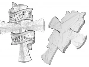 golden cross 3D Print Model