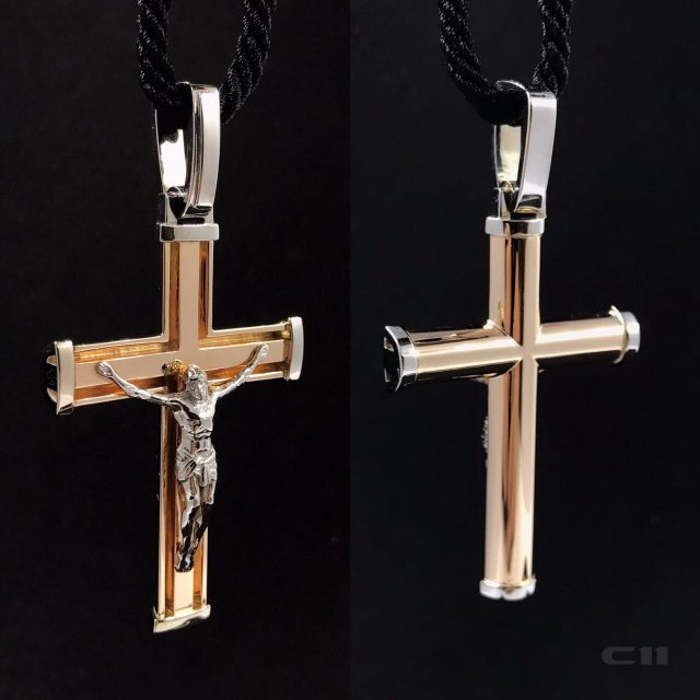 christian gold cross 3D Принт Модель .c4d .max .obj .3ds .fbx .stl .blend 