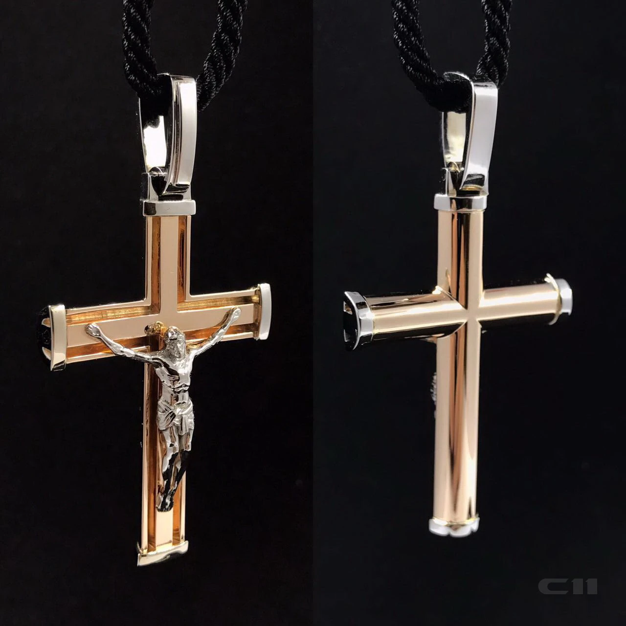 christian gold cross 3D Print Model .c4d .max .obj .3ds .fbx .stl .blend