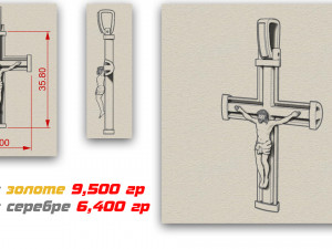 christian gold cross 3D Принт Модель