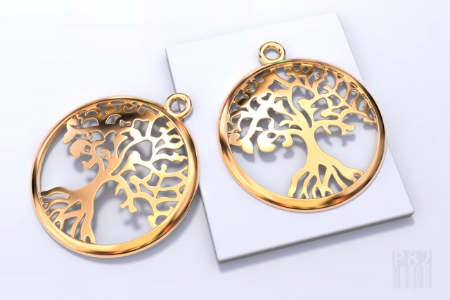 tree pendants yggdrasil tree of life 3D Baskı Modeli .c4d .max .obj .3ds .fbx .stl .blend 