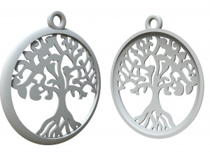 tree pendants yggdrasil tree of life 3D Baskı Modeli