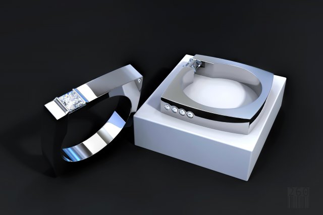designer diamond ring 3D प्रिंट मॉडल .c4d .max .obj .3ds .fbx .stl .blend 