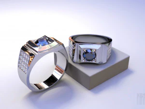 homens tocam com pedras Modelo de Impressão 3D