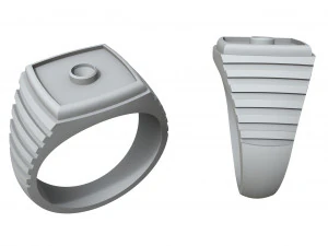 stylish gold ring with diamond 3D Print Model