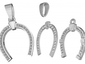 gold horseshoe pendant 3Dプリントモデル