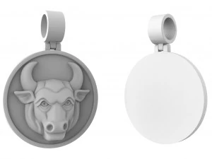 pendant bull taurus 3D Print Model