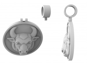 pendant bull taurus 3Dプリントモデル