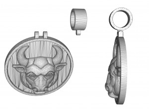 pendant bull taurus 3Dプリントモデル