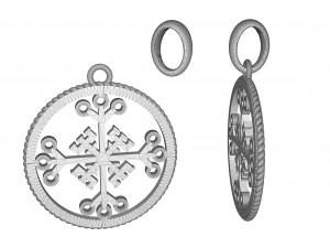 pendant celtic cross of invincibility for 3d printing and cnc Modello di stampa 3D