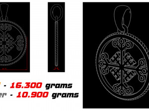 pendant celtic cross of invincibility for 3d printing and cnc Modello di stampa 3D