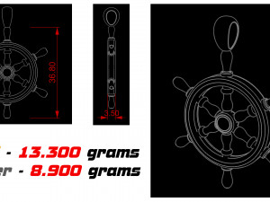 steering wheel ship steering wheel for 3d printing and cnc 3D 프린트 모델