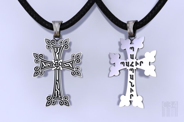 khachkar armenian cross with patterns Modelo de Impressão 3D .c4d .max .obj .3ds .fbx .stl .blend 