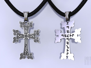 khachkar armenian cross with patterns Modello di stampa 3D