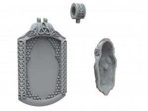 silver pendant god odin Modelo de Impressão 3D