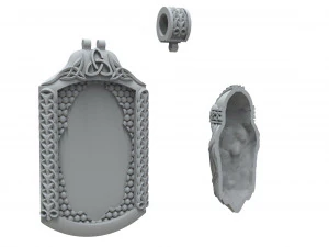 pendentif en argent dieu odin Modèles 3D en vedette