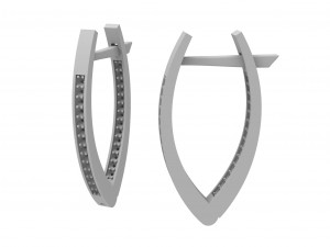 female diamond earrings models for jewelers 3D Print Model