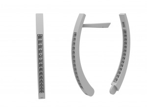 female diamond earrings models for jewelers 3D Print Model