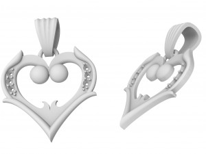 heart pendant with diamonds Modelo de impresión 3D