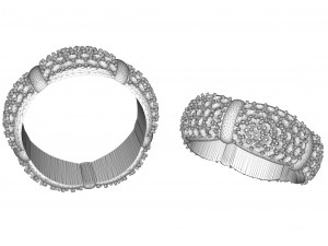 women diamonds ring 3D प्रिंट मॉडल