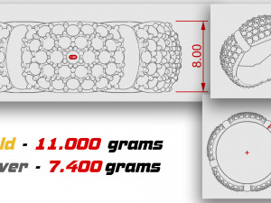 women diamonds ring 3D प्रिंट मॉडल