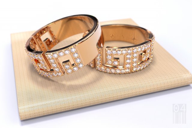 luxury women diamonds ring 3D Baskı Modeli .c4d .max .obj .3ds .fbx .stl .blend 