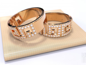luxury women diamonds ring 3D Print Model