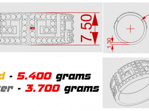 luxury women diamonds ring 3D Baskı Modeli