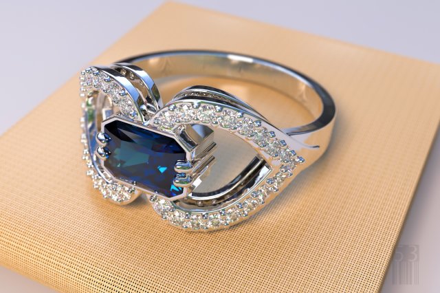 jewelry ring with stones Modèles 3D en vedette .c4d .max .obj .3ds .fbx .stl .blend 