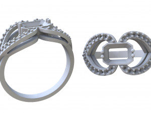 jewelry ring with stones Modèles 3D en vedette