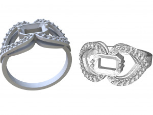 jewelry ring with stones Modèles 3D en vedette