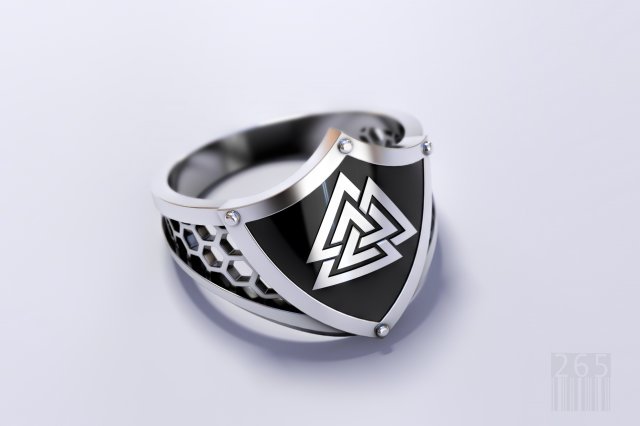 viking ring valknut 3D प्रिंट मॉडल .c4d .max .obj .3ds .fbx .stl .blend 