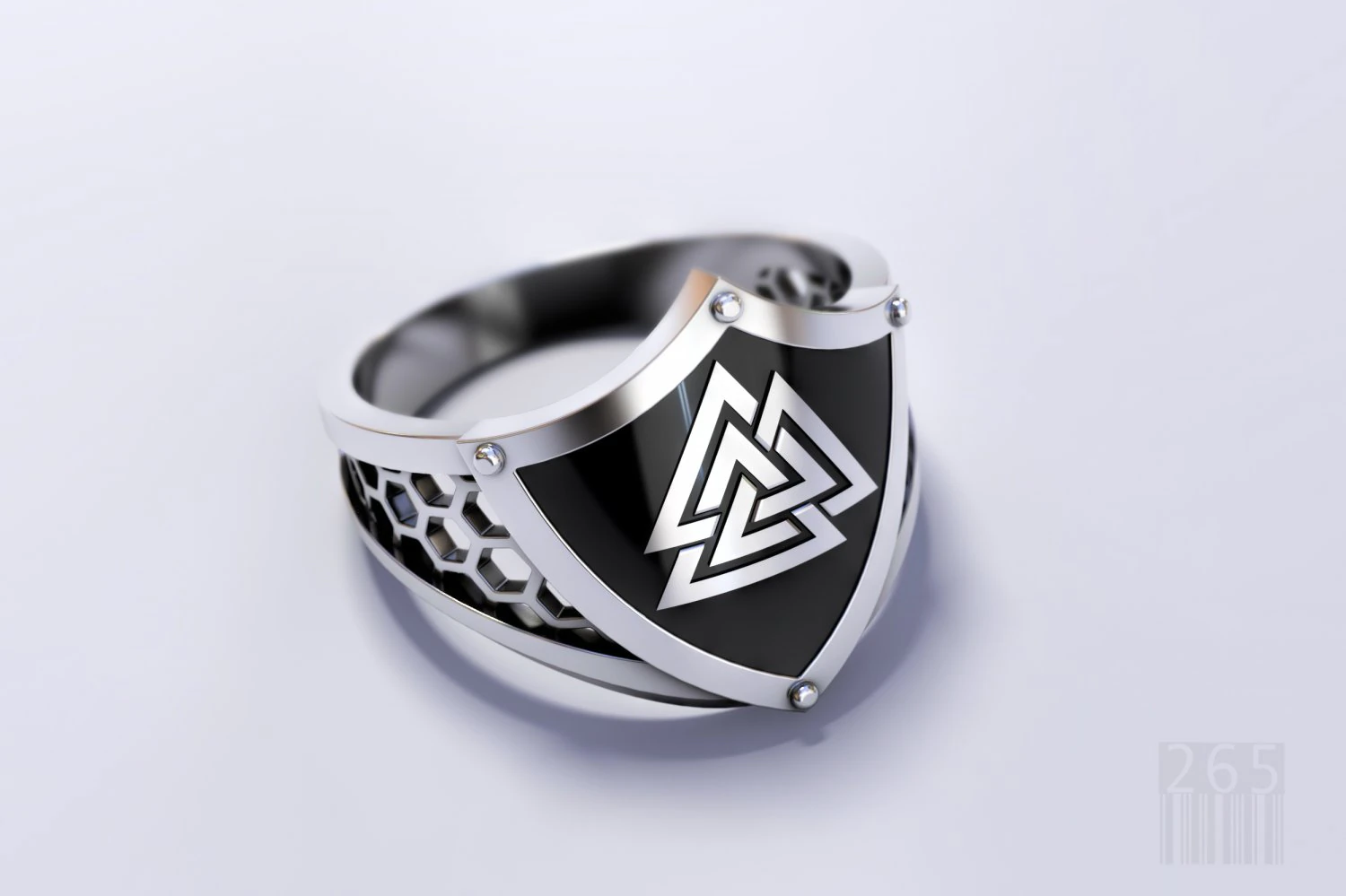 viking ring valknut 3D Print Model .c4d .max .obj .3ds .fbx .stl .blend