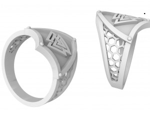 viking ring valknut 3D प्रिंट मॉडल