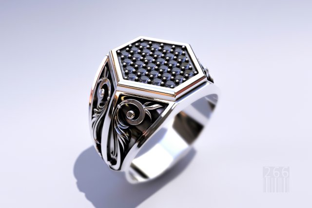 rings with stones and patterns Modèles 3D en vedette .c4d .max .obj .3ds .fbx .stl .blend 