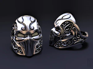 ring mask with patterns 3D Print Model