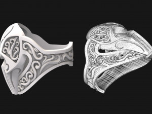 ring mask with patterns 3D 打印模型