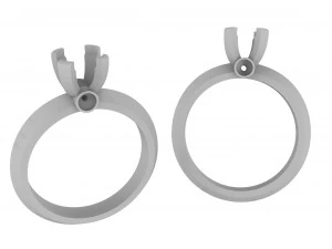 women ring with stones 3D Print Model